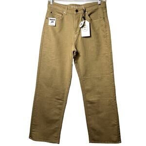 Articles of Society Mens Casual Pants Size 32" Beige Baggy Fit Straight Leg NWT